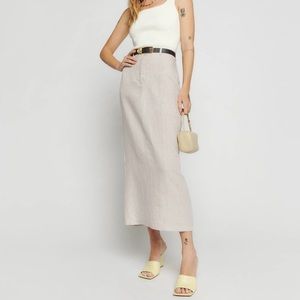 NWT Gia Linen Reformation Skirt